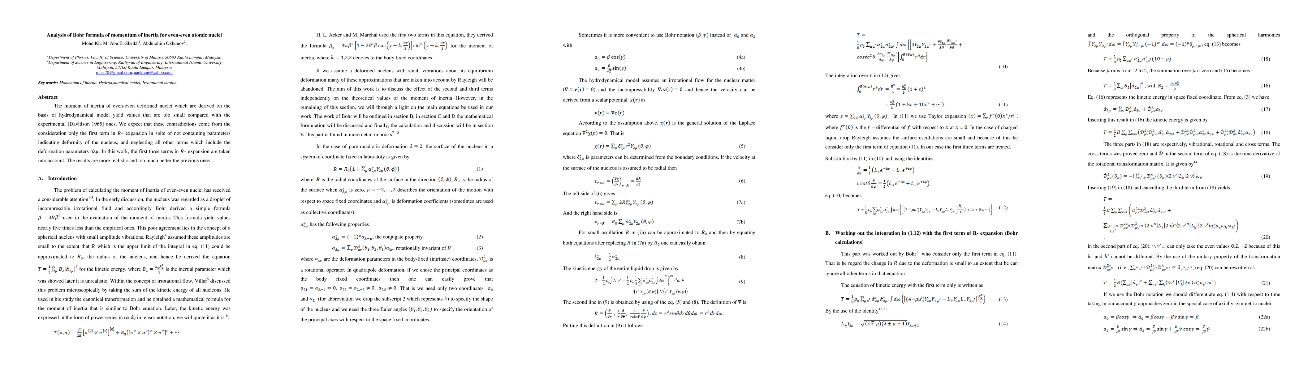 Thumbnail for Analysis of Bohr formula of momentum of inertia for even-even atomic
  nuclei