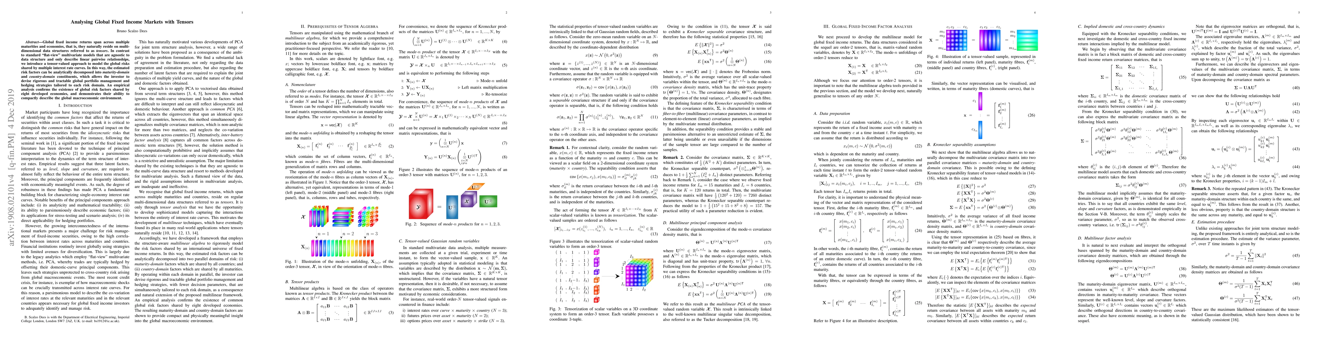 Thumbnail for Analysing Global Fixed Income Markets with Tensors