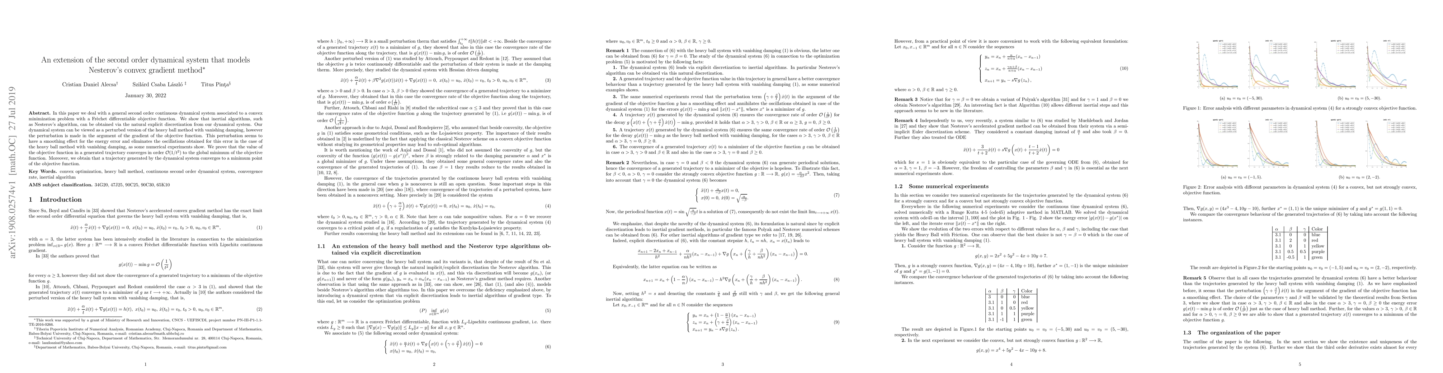 Thumbnail for An extension of the second order dynamical system that models Nesterov's
  convex gradient method