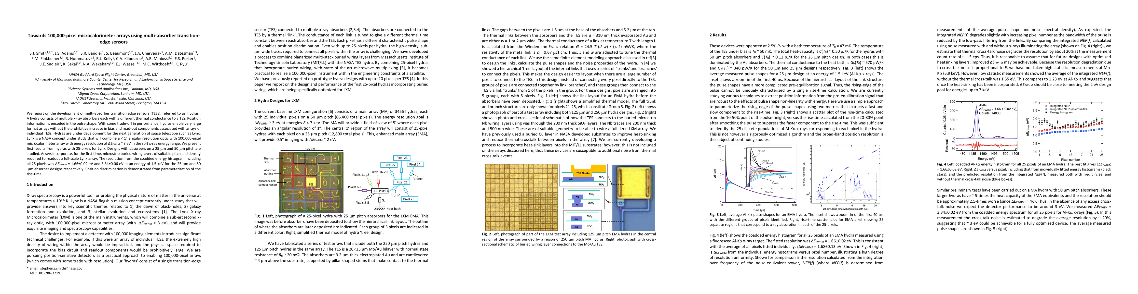 Thumbnail for Towards 100,000-pixel microcalorimeter arrays using multi-absorber
  transition-edge sensors