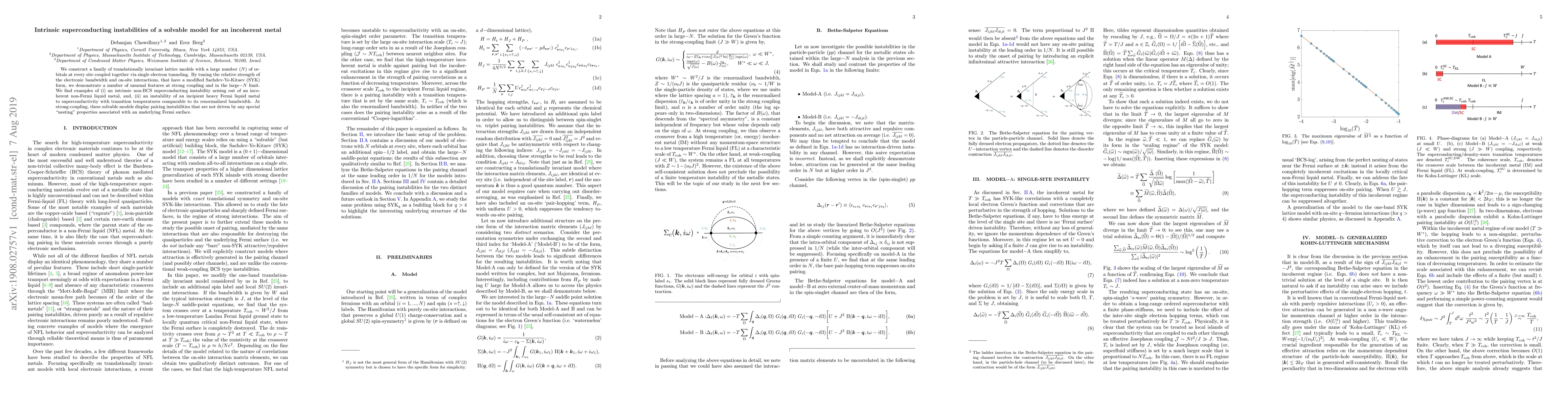 Thumbnail for Intrinsic superconducting instabilities of a solvable model for an
  incoherent metal