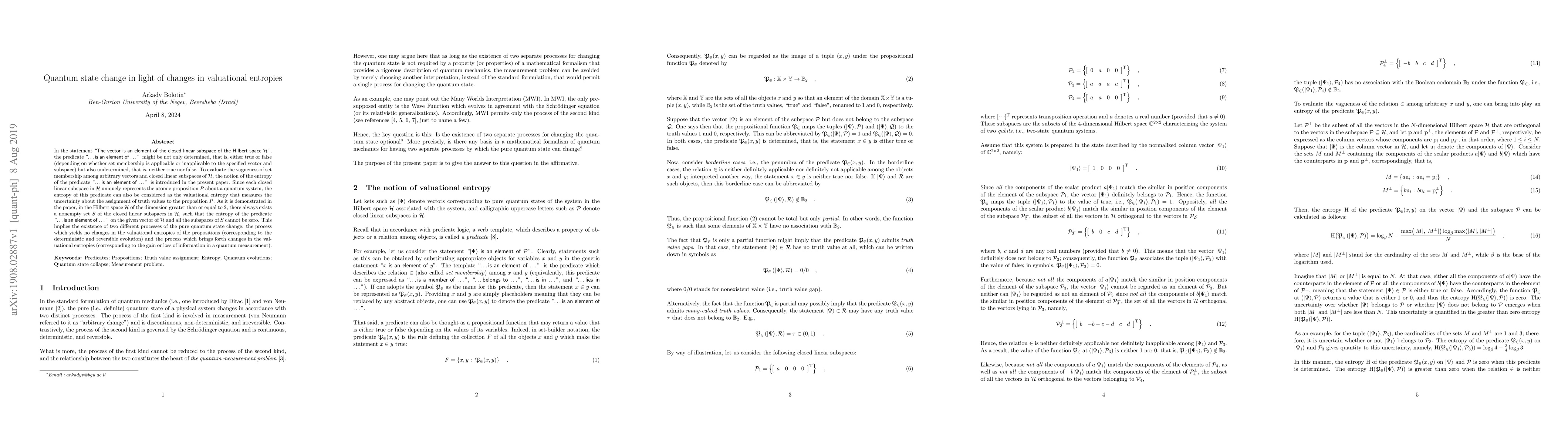 Thumbnail for Quantum state change in light of changes in valuational entropies