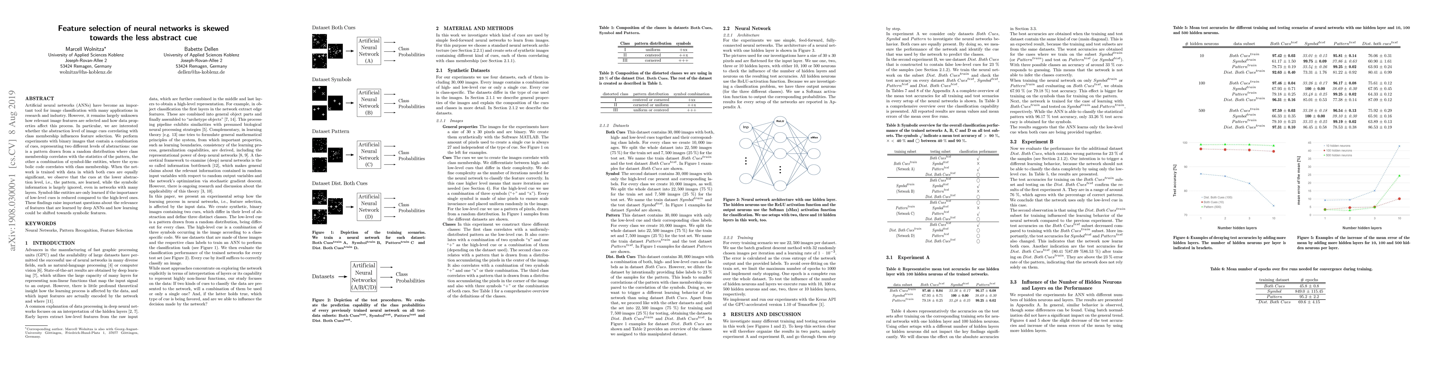 Thumbnail for Feature selection of neural networks is skewed towards the less abstract
  cue