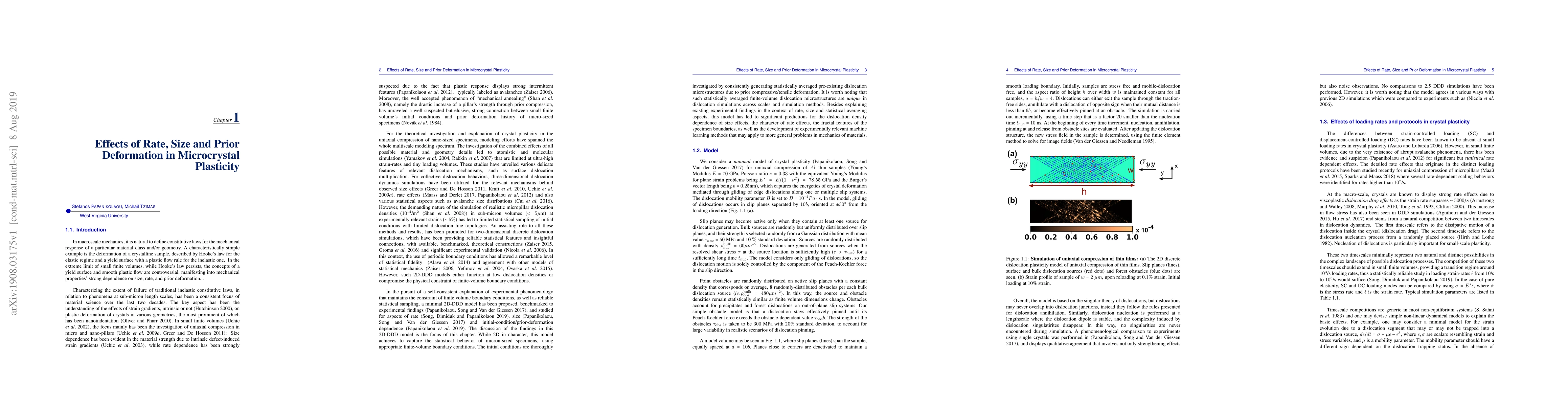 Thumbnail for Effects of Rate, Size and Prior Deformation in Microcrystal Plasticity
