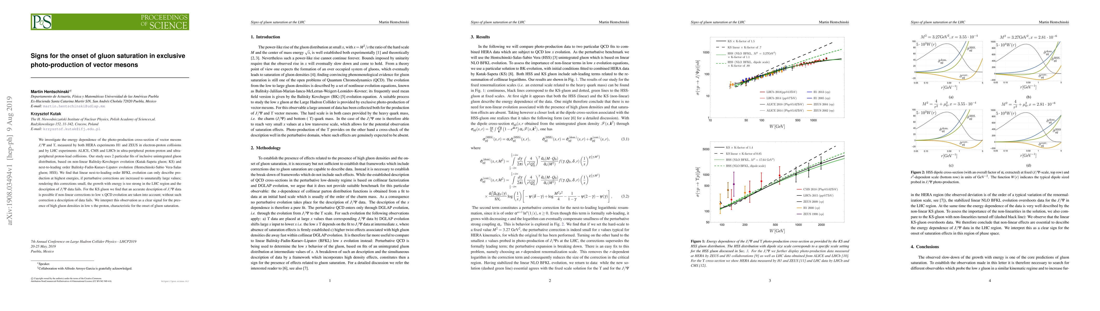Thumbnail for Signs for the onset of gluon saturation in exclusive photo-production of
  vector mesons