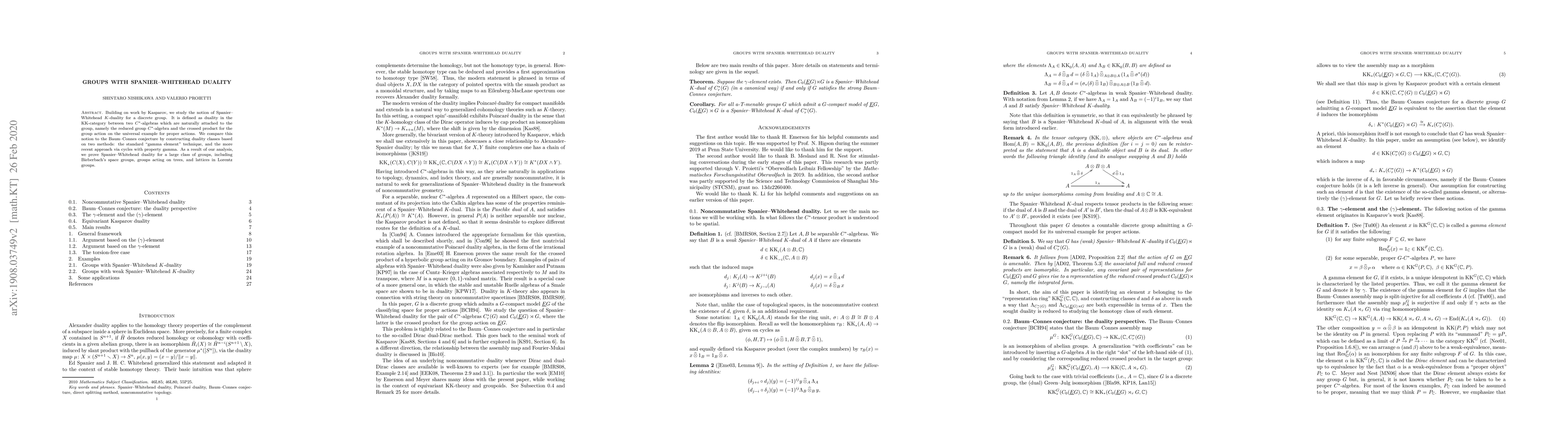 Thumbnail for Groups with Spanier-Whitehead duality