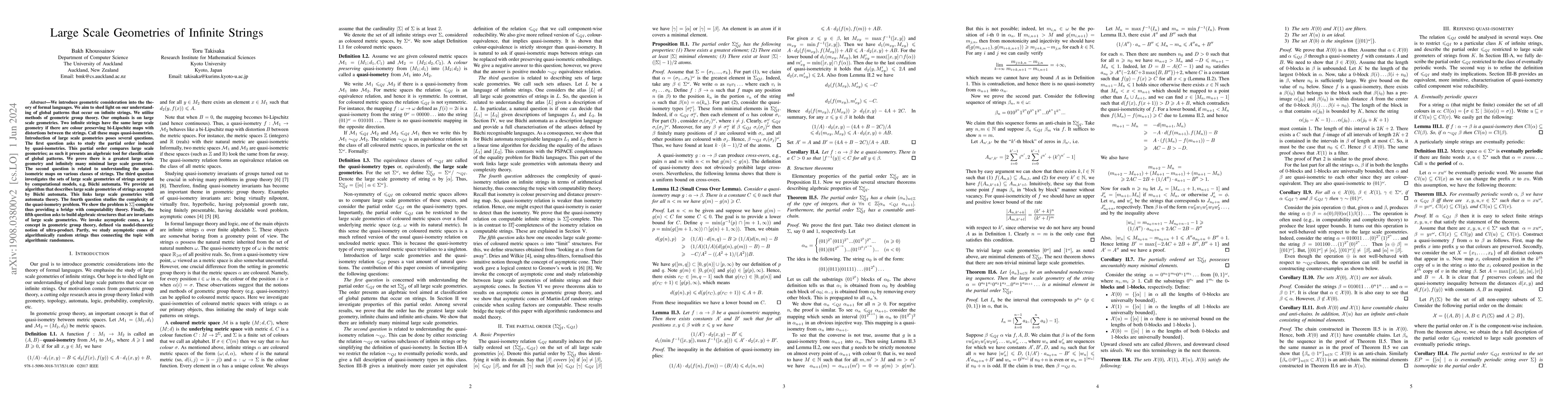 Thumbnail for Large Scale Geometries of Infinite Strings