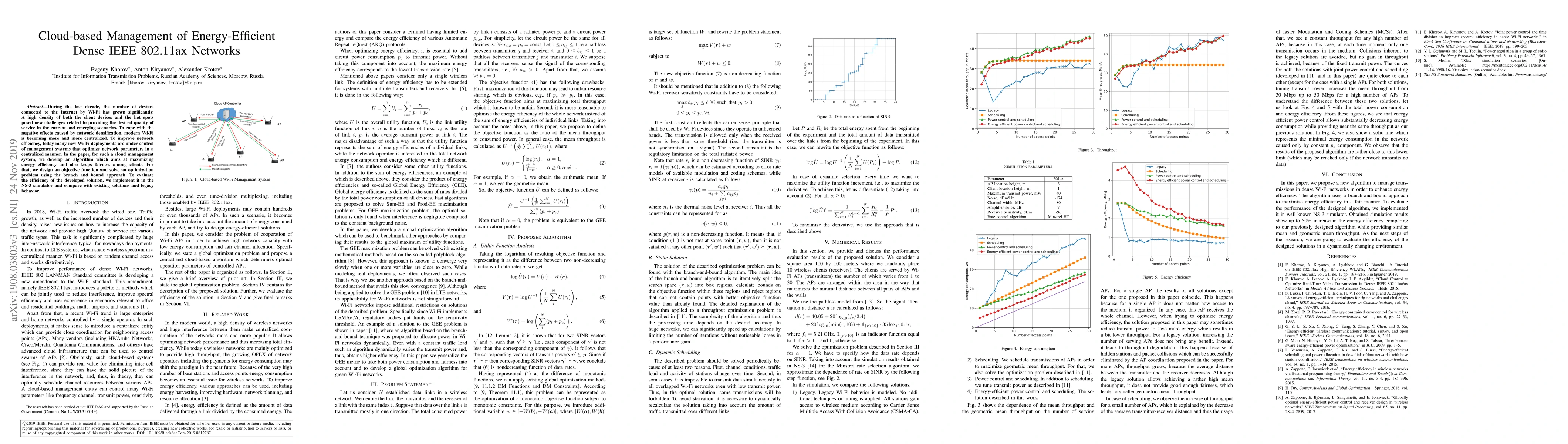 Thumbnail for Cloud-based Management of Energy-Efficient Dense IEEE 802.11ax Networks