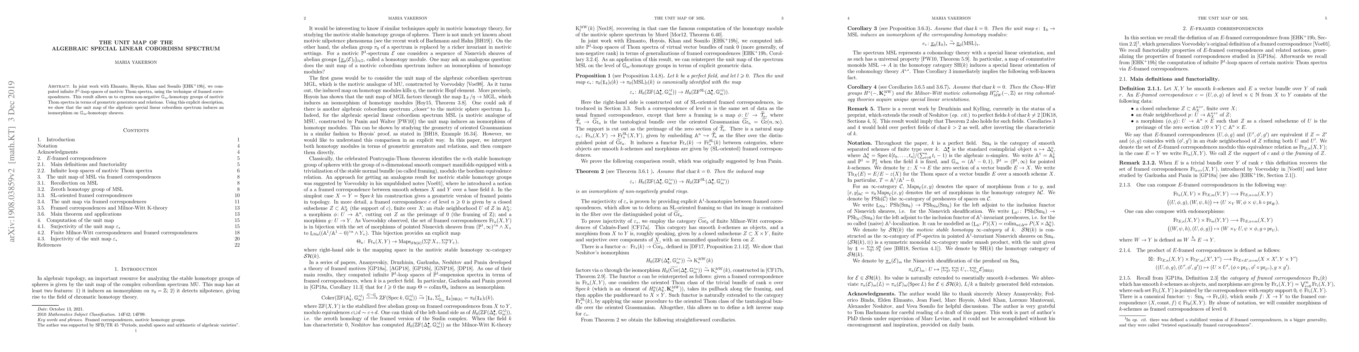 Thumbnail for The unit map of the algebraic special linear cobordism spectrum