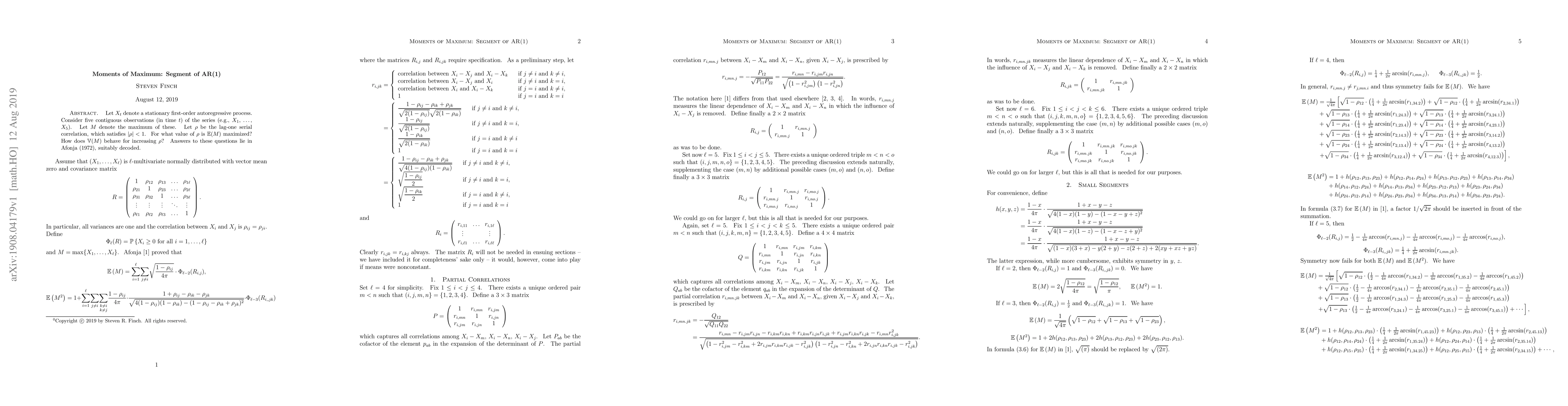 Thumbnail for Moments of Maximum: Segment of AR(1)