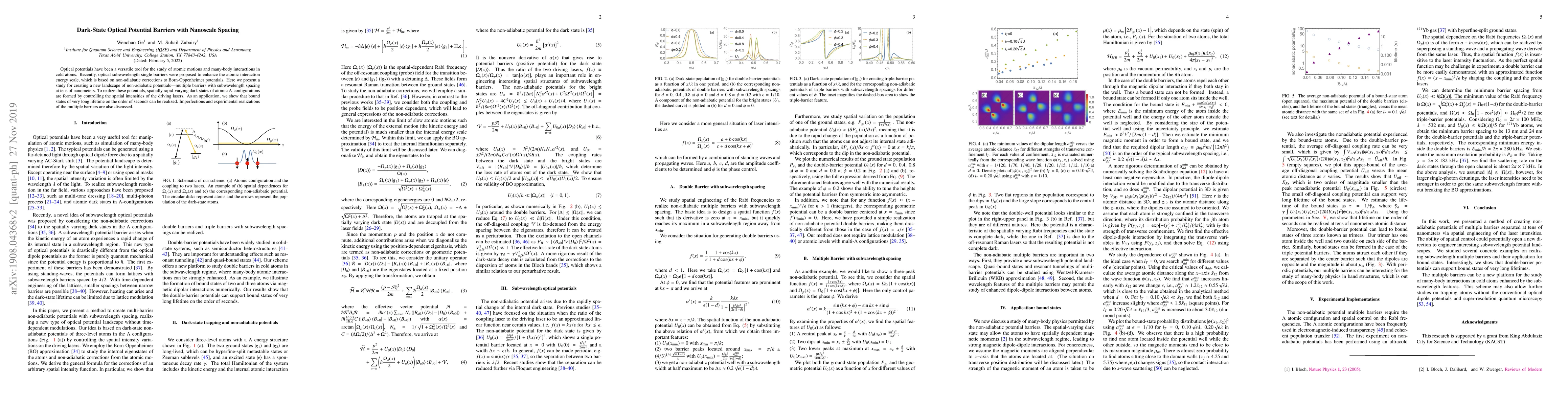 Thumbnail for Dark-State Optical Potential Barriers with Nanoscale Spacing