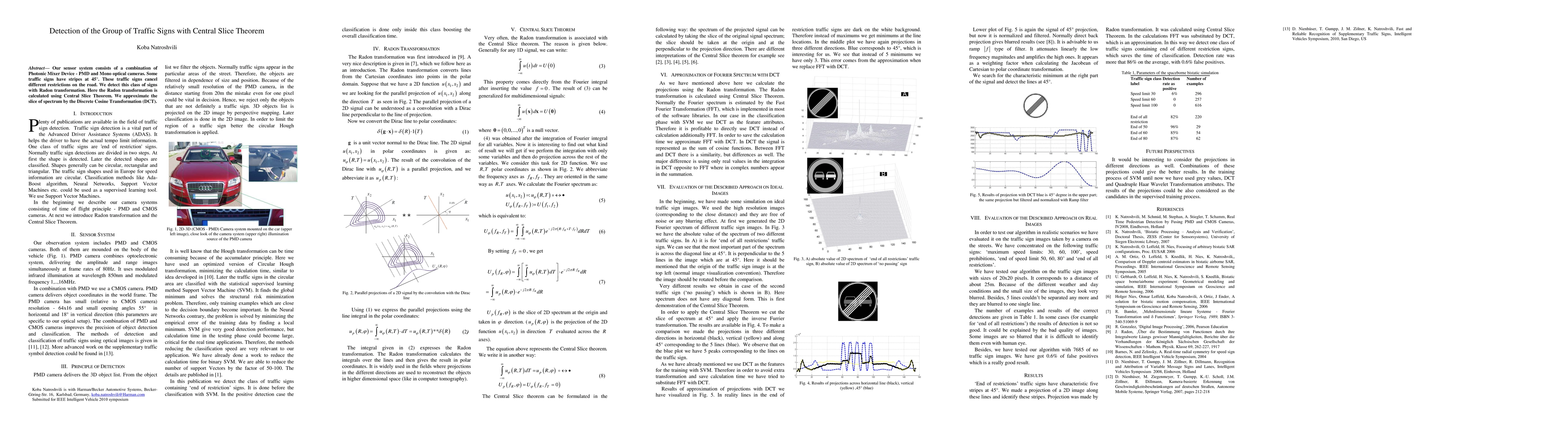 Thumbnail for Detection of the Group of Traffic Signs with Central Slice Theorem