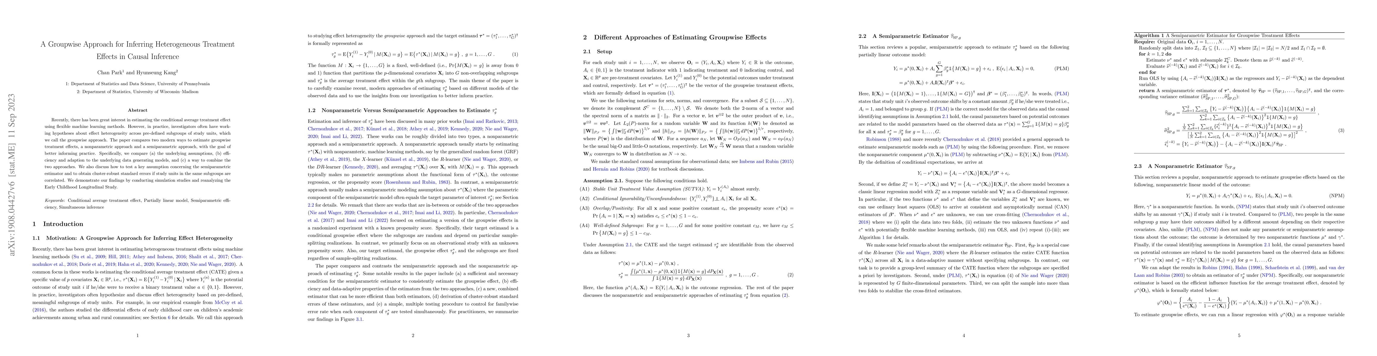 Thumbnail for A Groupwise Approach for Inferring Heterogeneous Treatment Effects in
  Causal Inference
