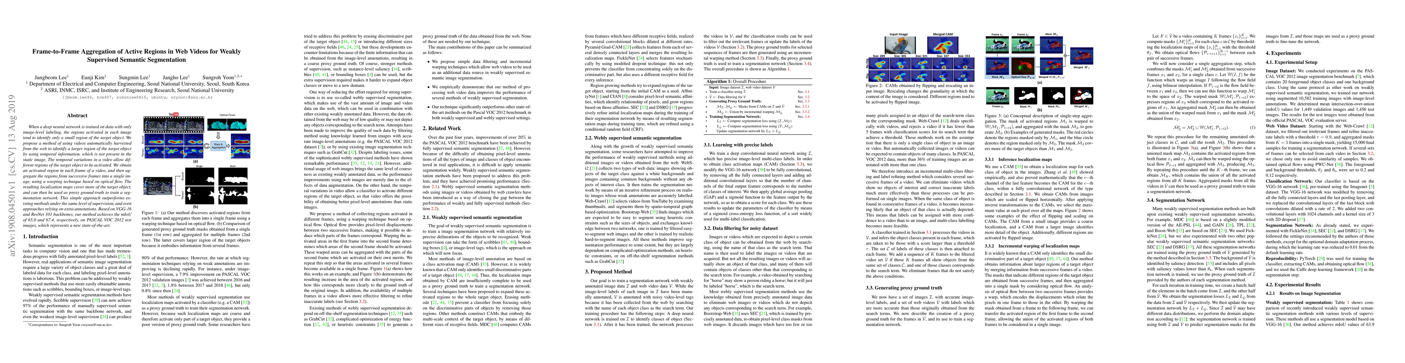 Thumbnail for Frame-to-Frame Aggregation of Active Regions in Web Videos for Weakly
  Supervised Semantic Segmentation