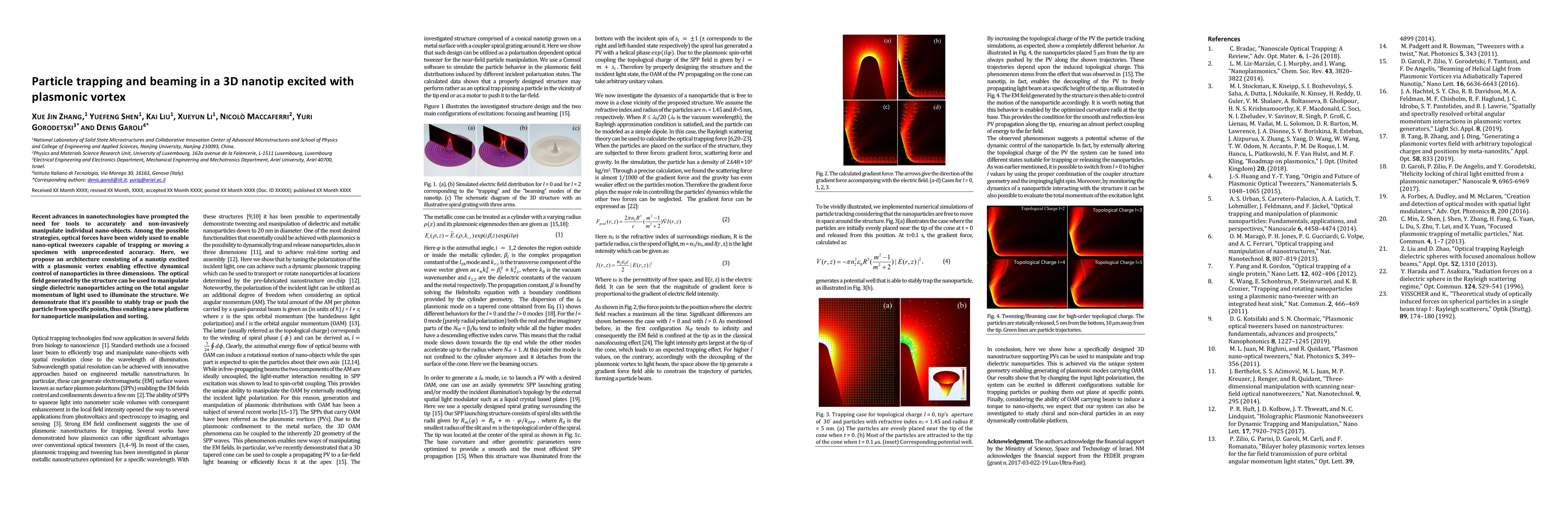 Thumbnail for Nanoparticles manipulation in 3D nanotips excited with plasmonic vortex