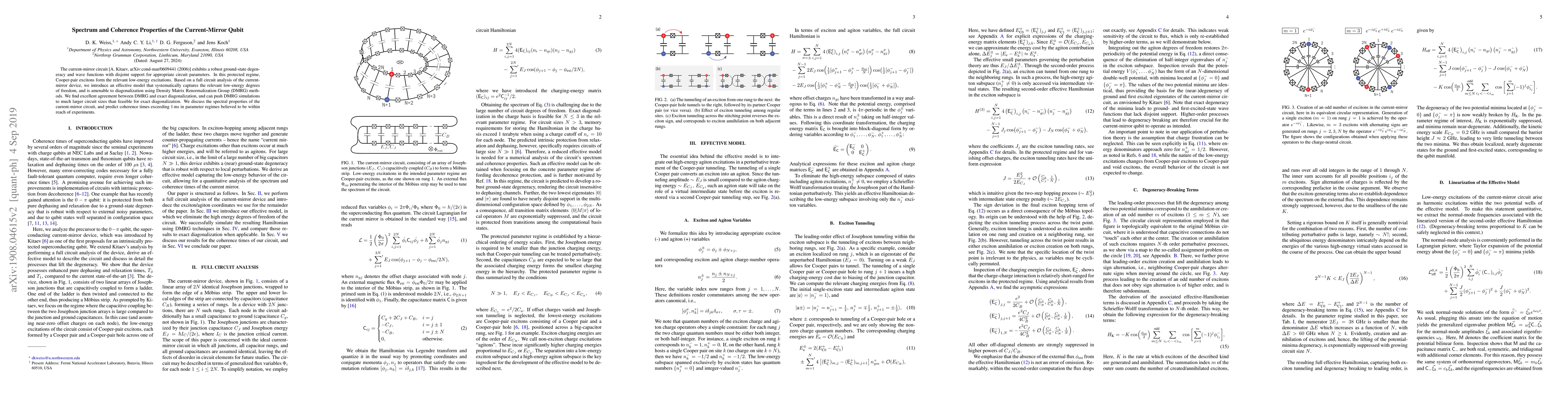 Thumbnail for Spectrum and Coherence Properties of the Current-Mirror Qubit