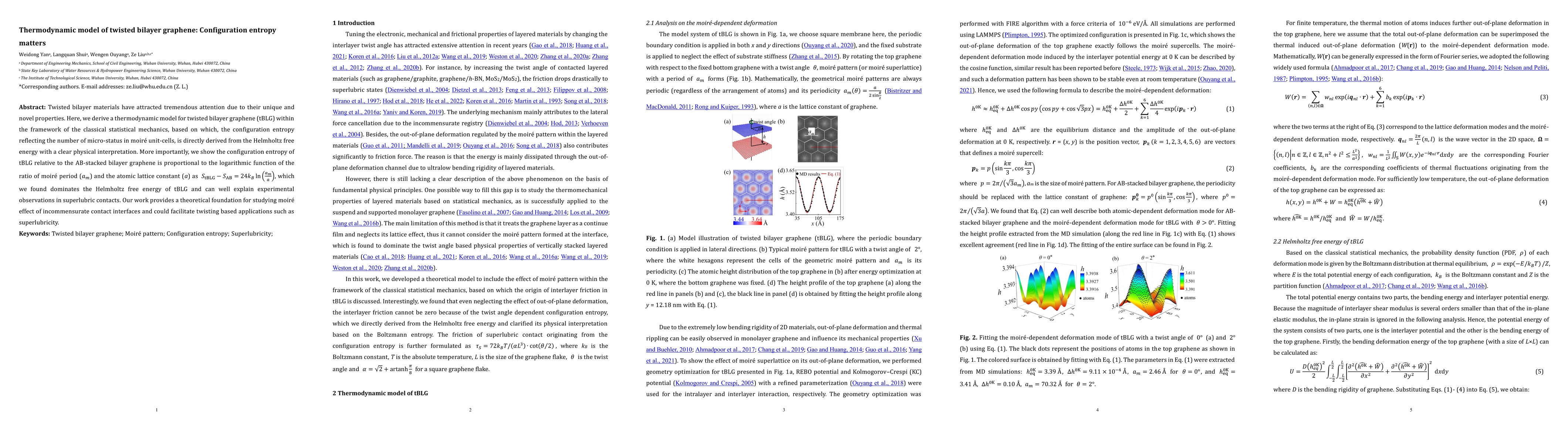 Thumbnail for Thermodynamic model of twisted bilayer graphene: Configuration entropy
  matters