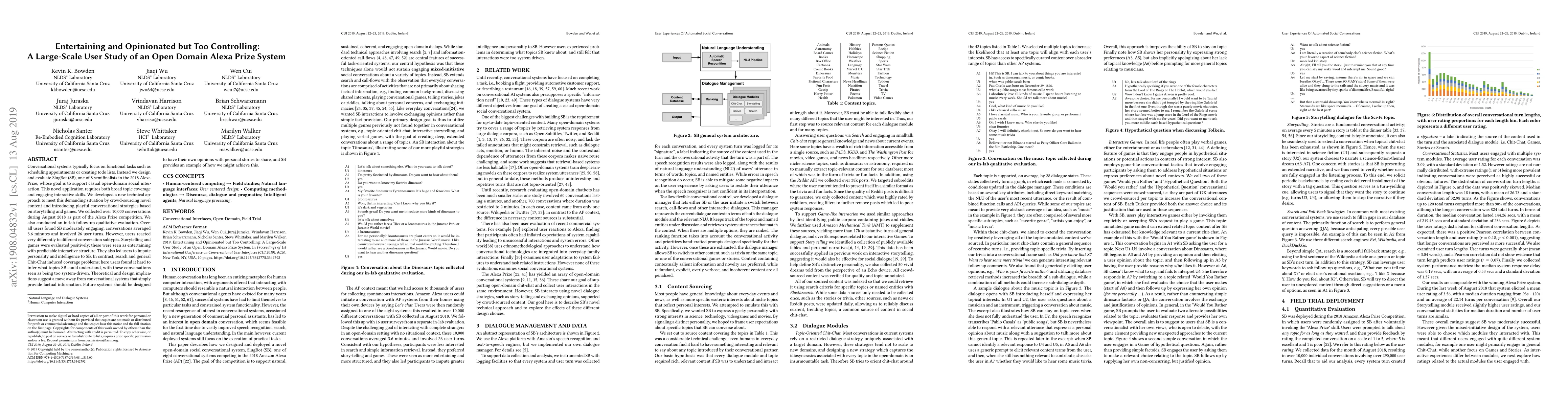 Thumbnail for Entertaining and Opinionated but Too Controlling: A Large-Scale User
  Study of an Open Domain Alexa Prize System