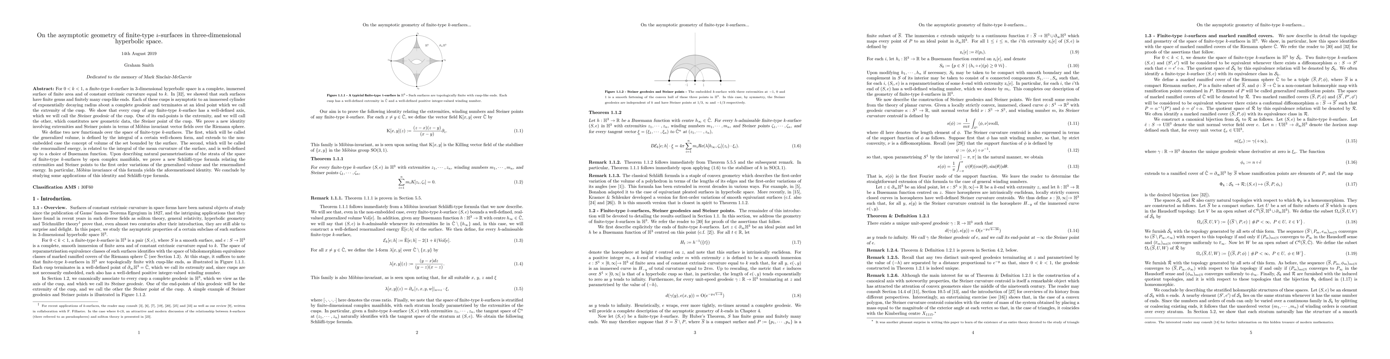 Thumbnail for On the asymptotic geometry of finite-type $k$-surfaces in
  three-dimensional hyperbolic space