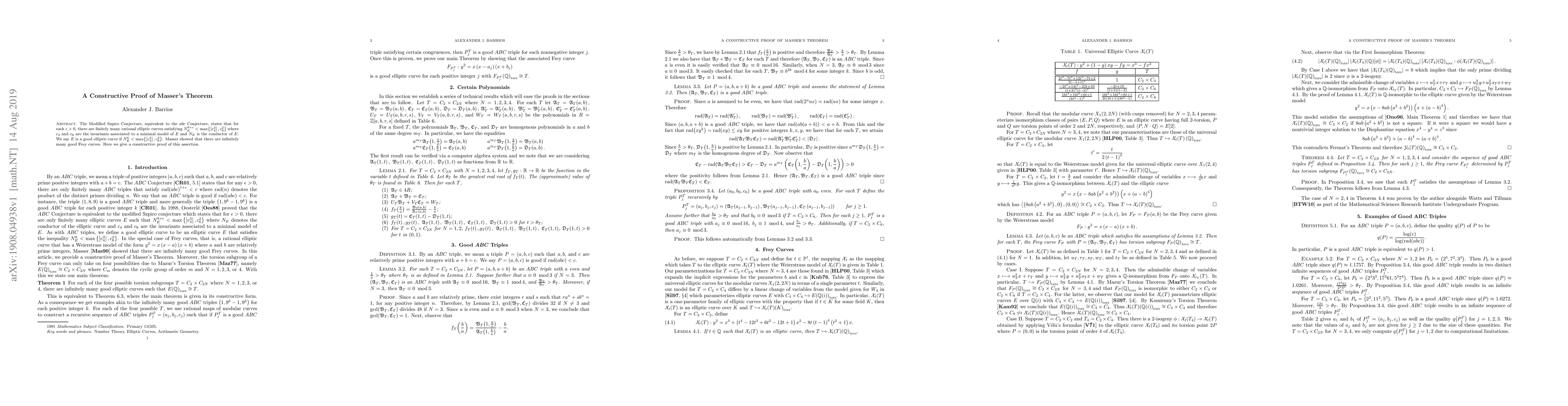 Thumbnail for A Constructive Proof of Masser's Theorem
