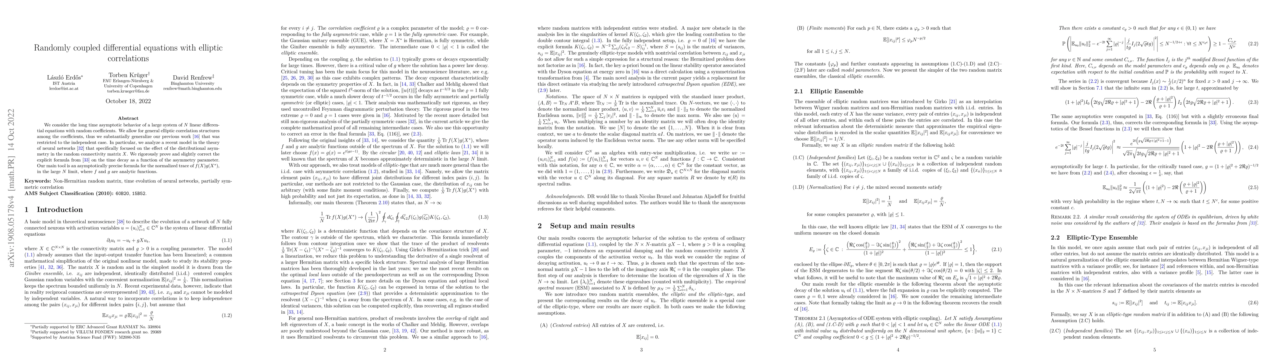 Thumbnail for Randomly coupled differential equations with elliptic correlations