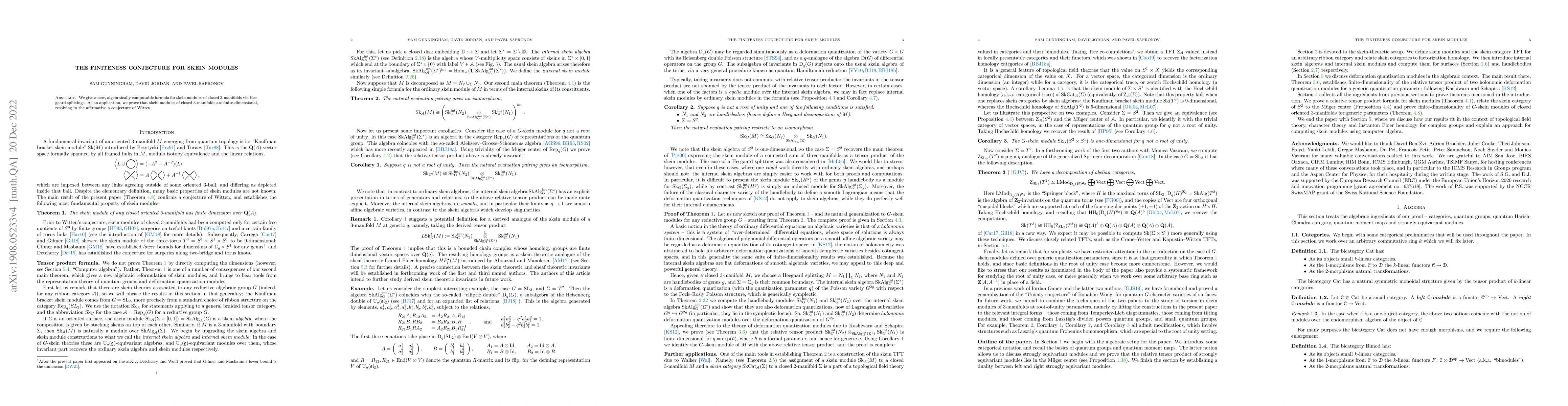 Thumbnail for The finiteness conjecture for skein modules