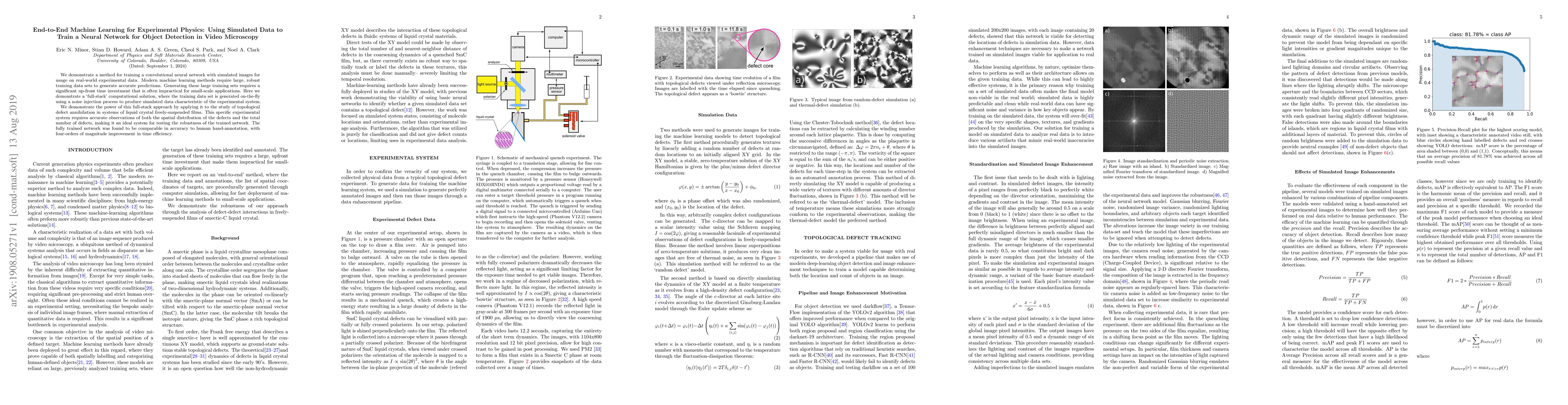 Thumbnail for End-to-End Machine Learning for Experimental Physics: Using Simulated
  Data to Train a Neural Network for Object Detection in Video Microscopy