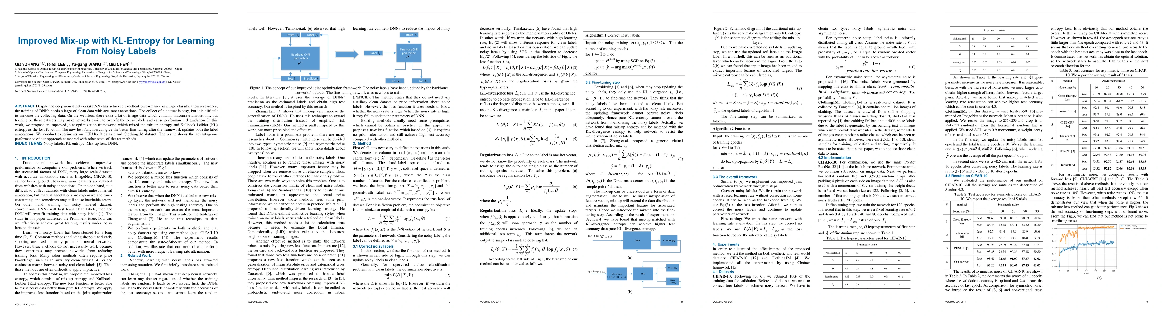 Thumbnail for Improved Mix-up with KL-Entropy for Learning From Noisy Labels