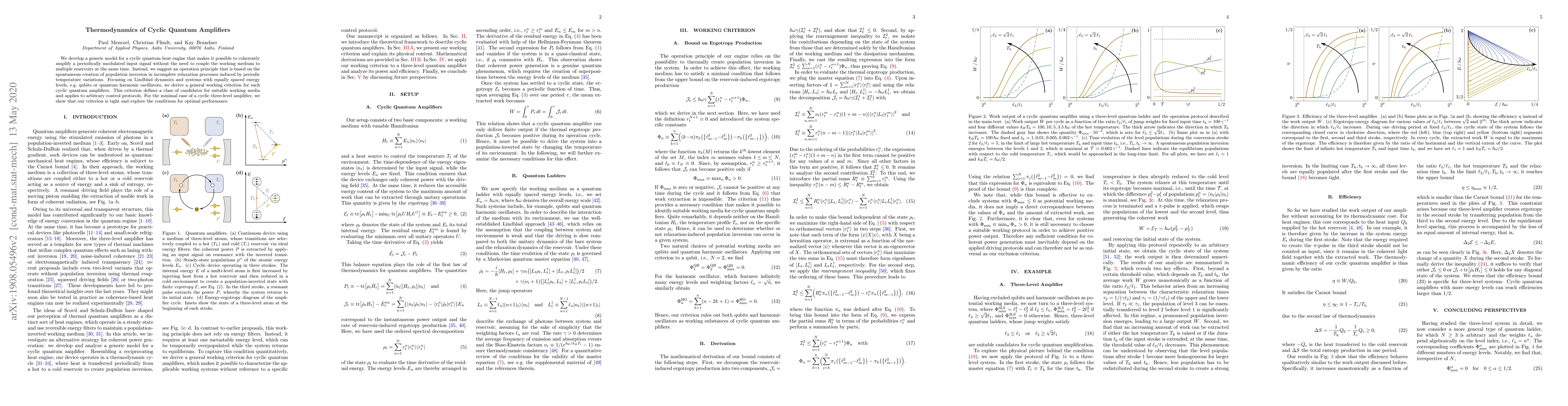 Thumbnail for Thermodynamics of Cyclic Quantum Amplifiers
