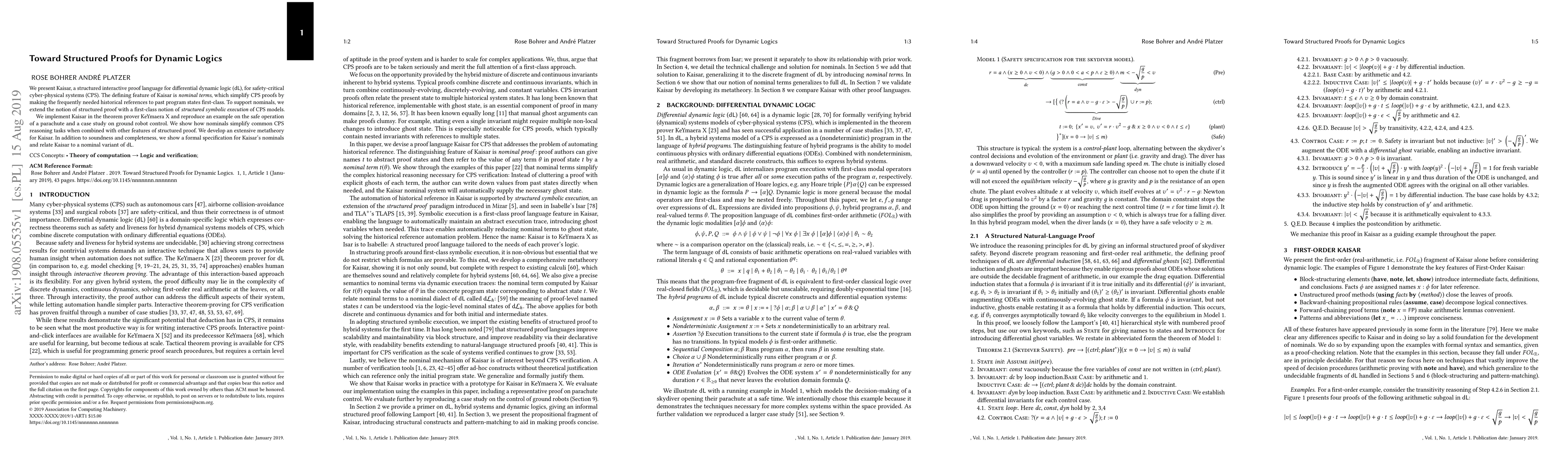 Thumbnail for Toward Structured Proofs for Dynamic Logics