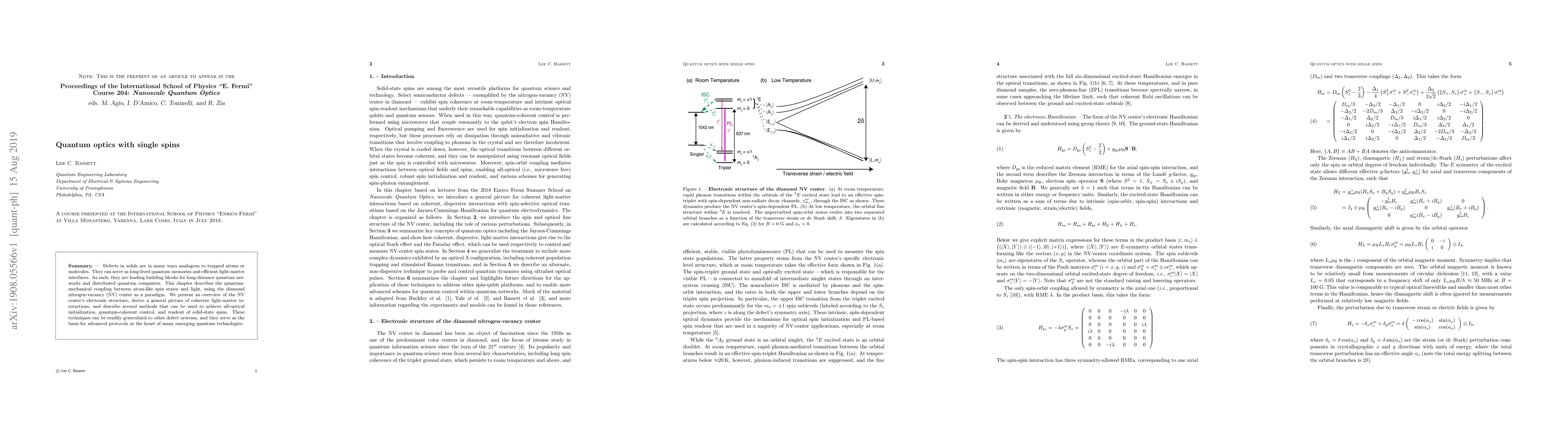 Thumbnail for Quantum optics with single spins