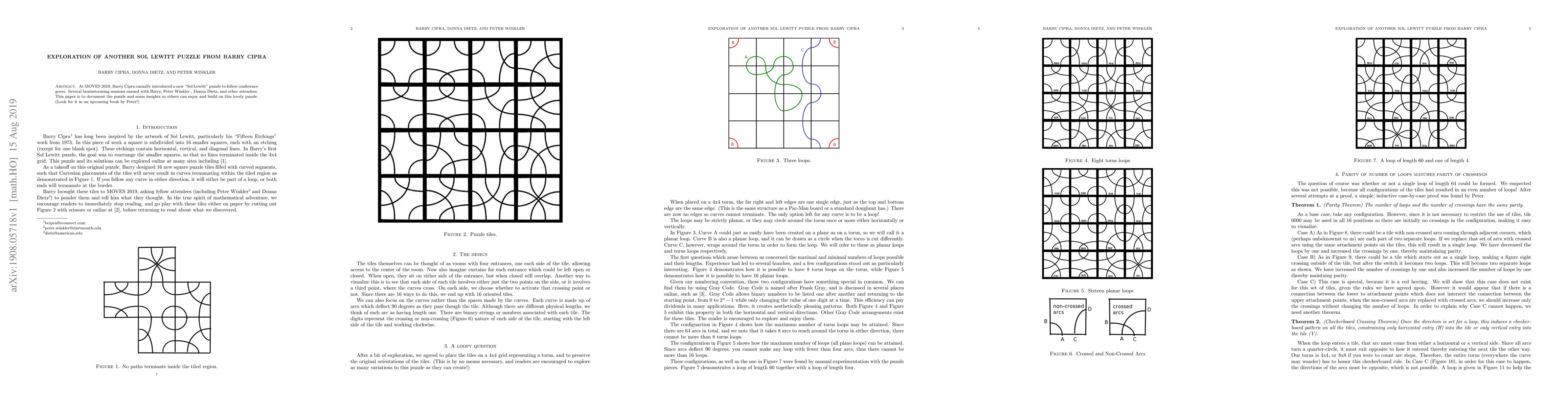 Thumbnail for Exploration of another Sol Lewitt puzzle from Barry Cipra