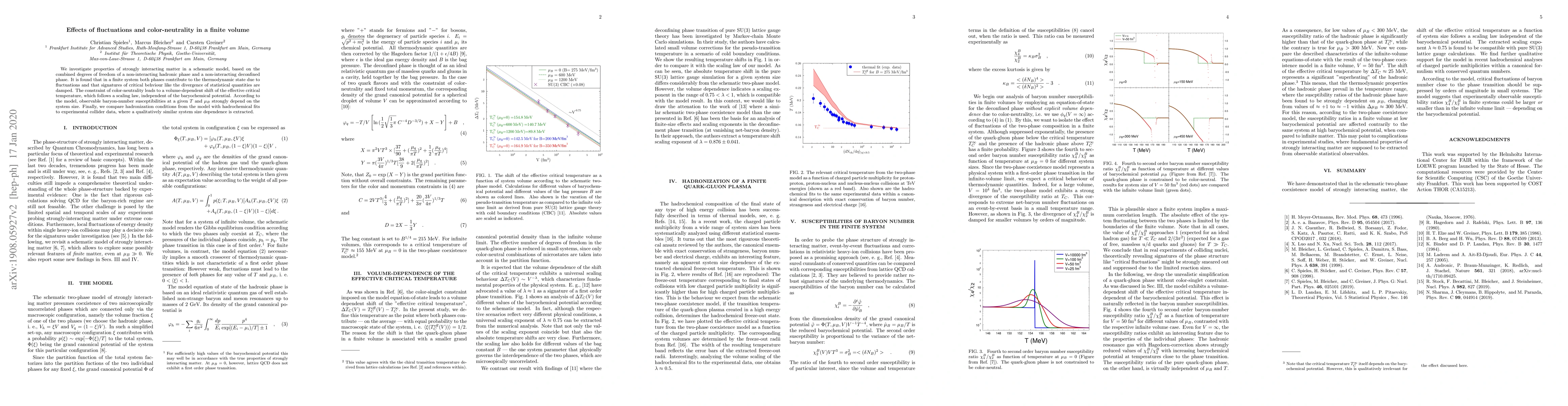 Thumbnail for Effects of fluctuations and color-neutrality in a finite volume