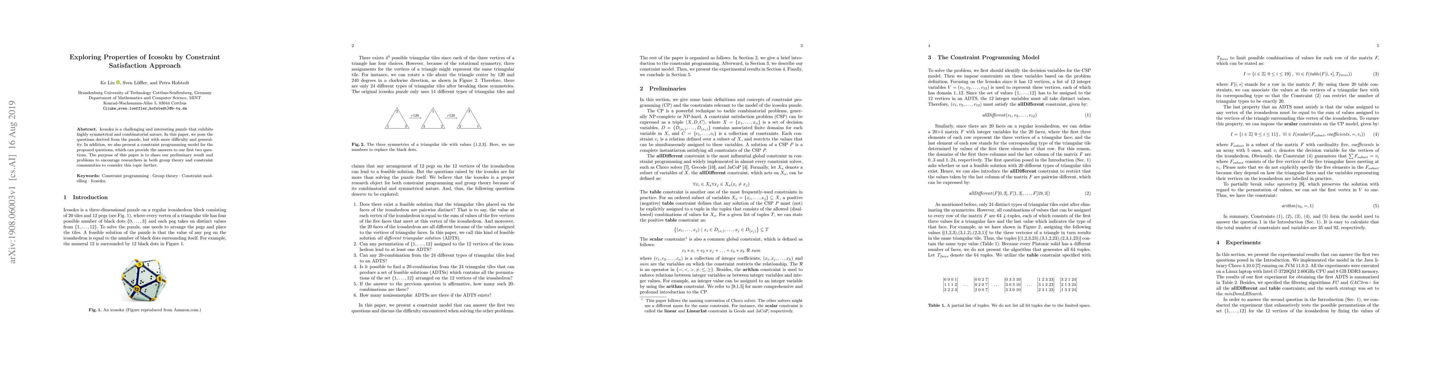 Thumbnail for Exploring Properties of Icosoku by Constraint Satisfaction Approach