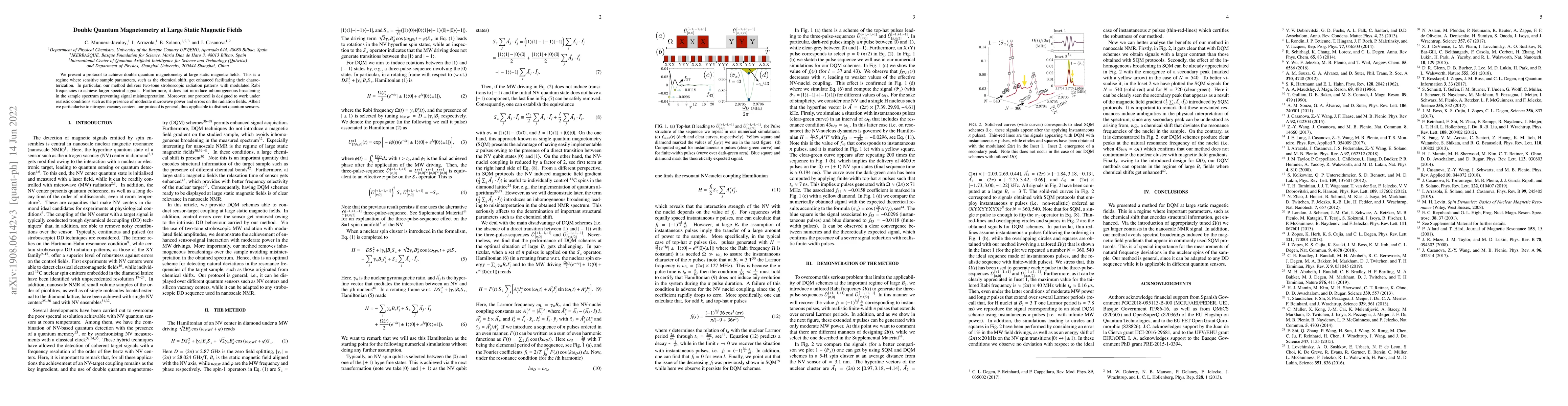 Thumbnail for Double Quantum Magnetometry at Large Static Magnetic Fields