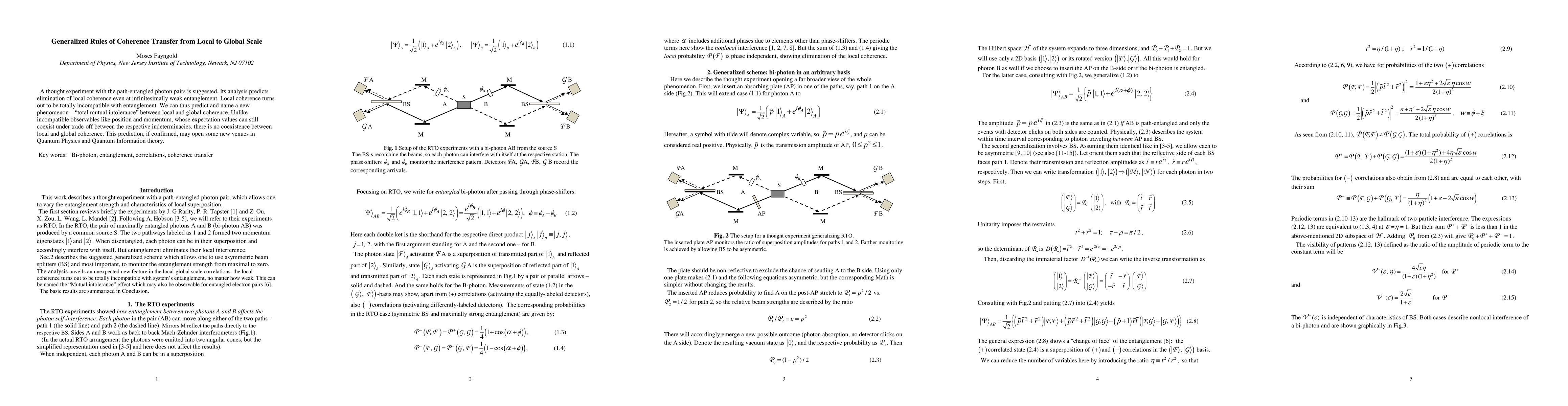 Thumbnail for Generalized rules for coherence transfer from local to global scale