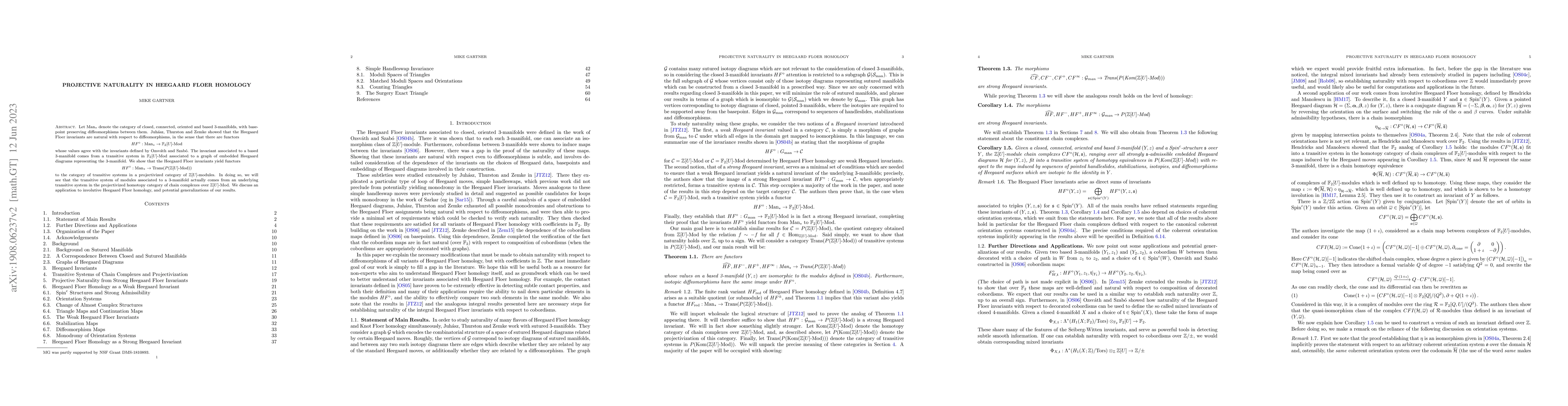 Thumbnail for Projective Naturality in Heegaard Floer Homology