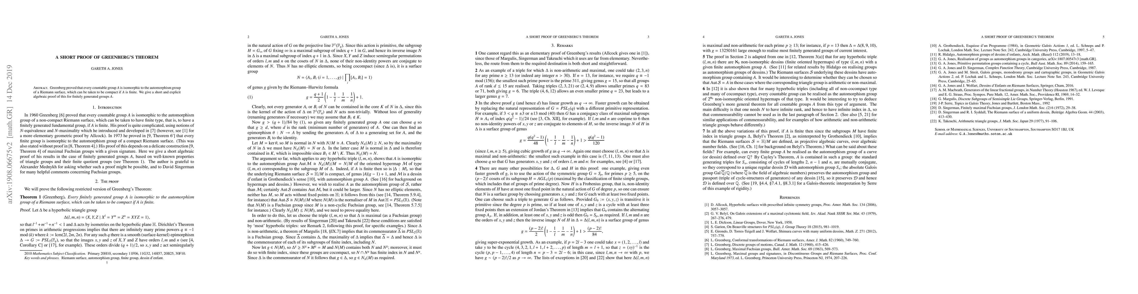 Thumbnail for A short proof of Greenberg's Theorem