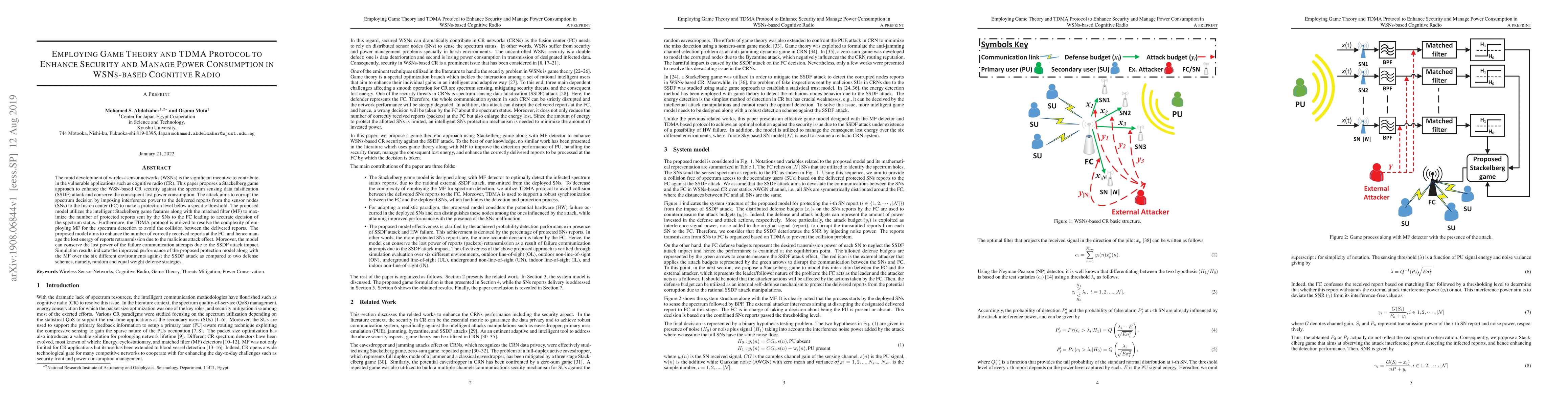 Thumbnail for Employing Game Theory and TDMA Protocol to Enhance Security and Manage
  Power Consumption in WSNs-based Cognitive Radio