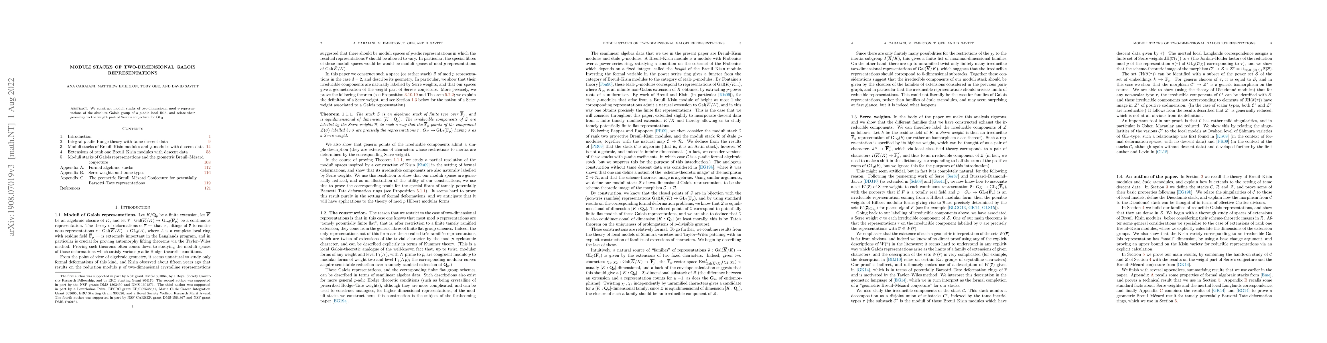 Thumbnail for Moduli stacks of two-dimensional Galois representations