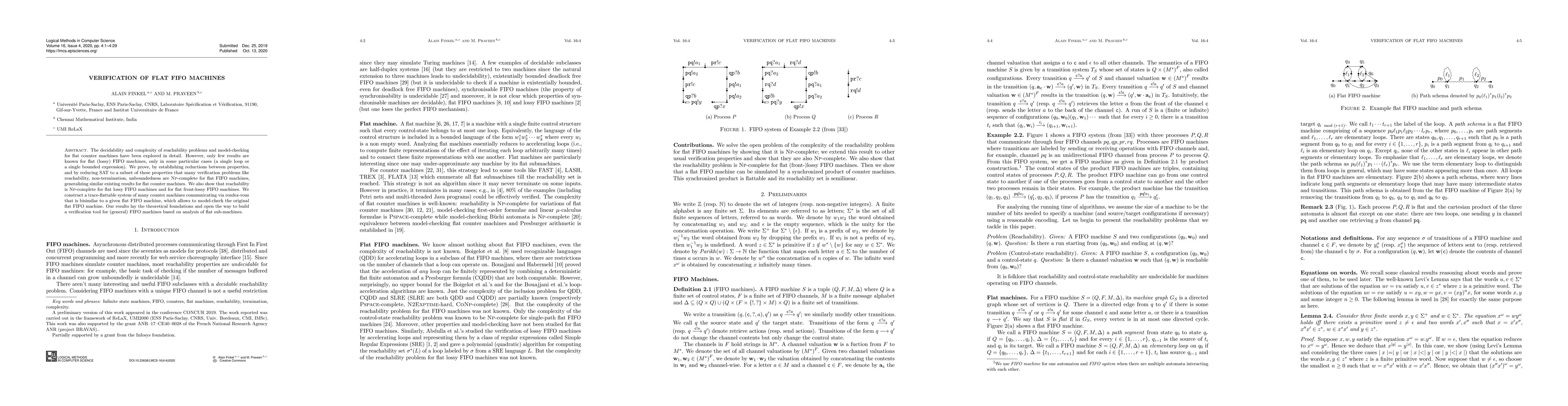 Thumbnail for Verification of Flat FIFO Systems