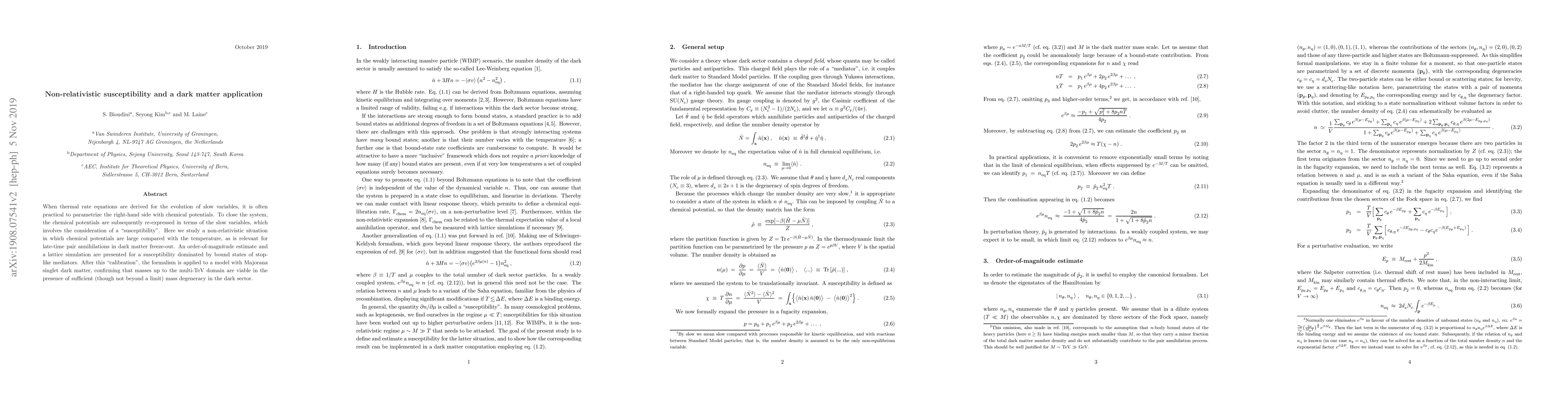 Thumbnail for Non-relativistic susceptibility and a dark matter application