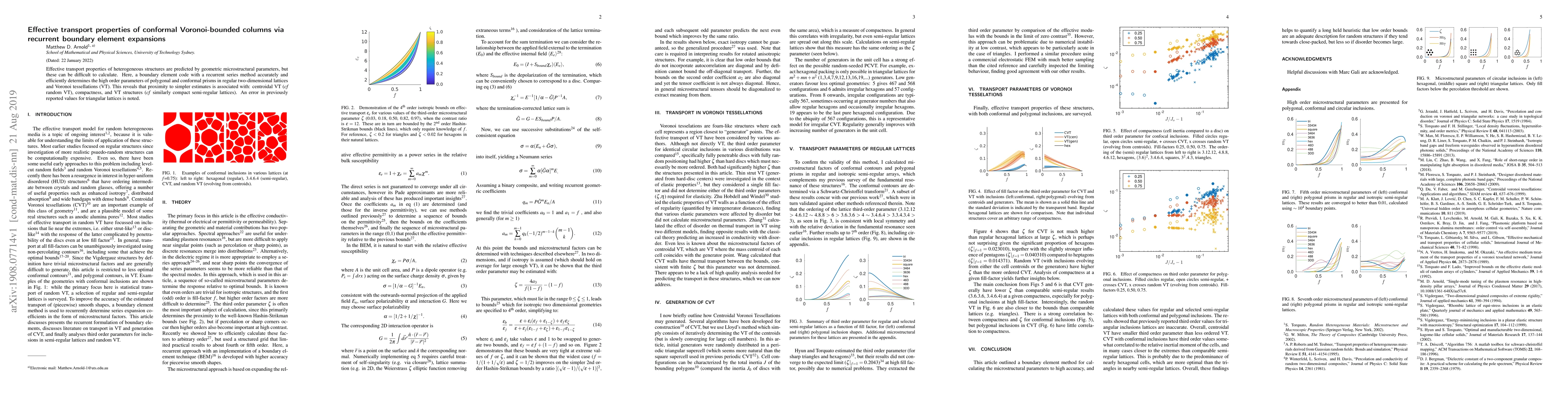 Thumbnail for Effective transport properties of conformal Voronoi-bounded columns via
  recurrent boundary element expansions