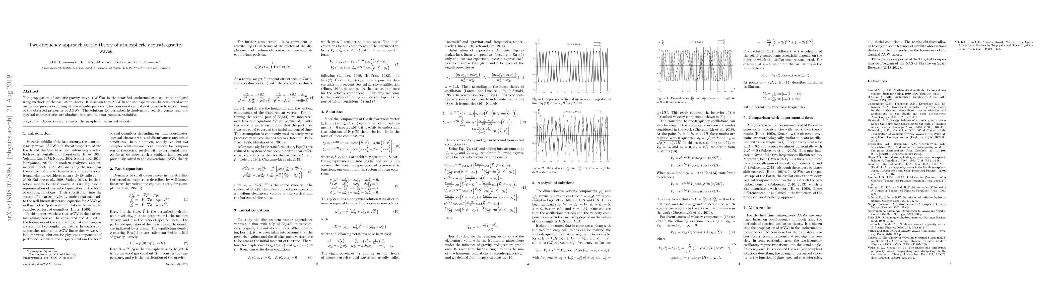 Thumbnail for Two-frequency approach to the theory of atmospheric acoustic-gravity
  waves