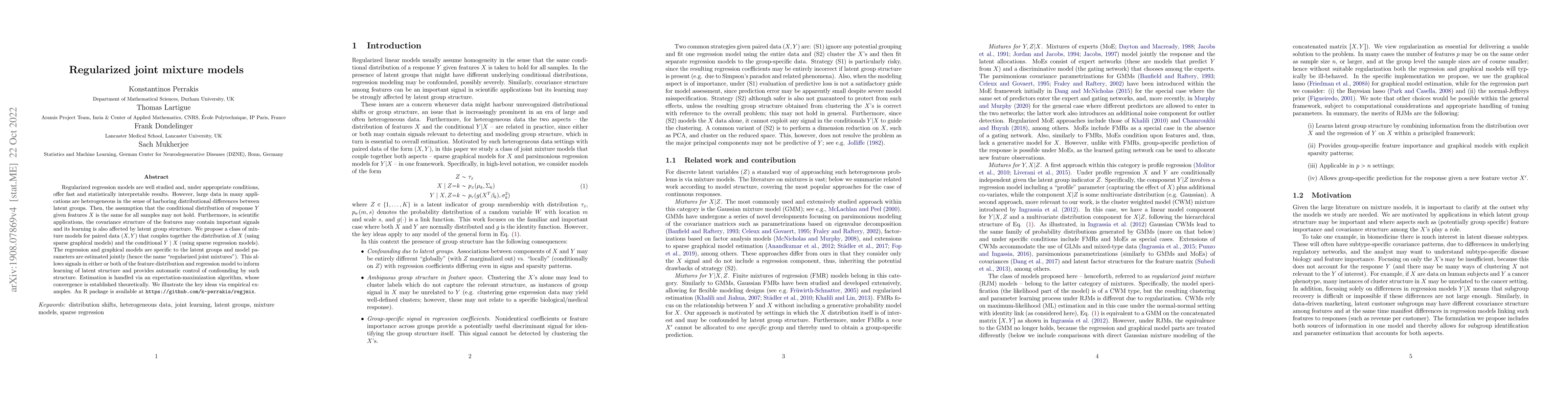 Thumbnail for Regularized joint mixture models