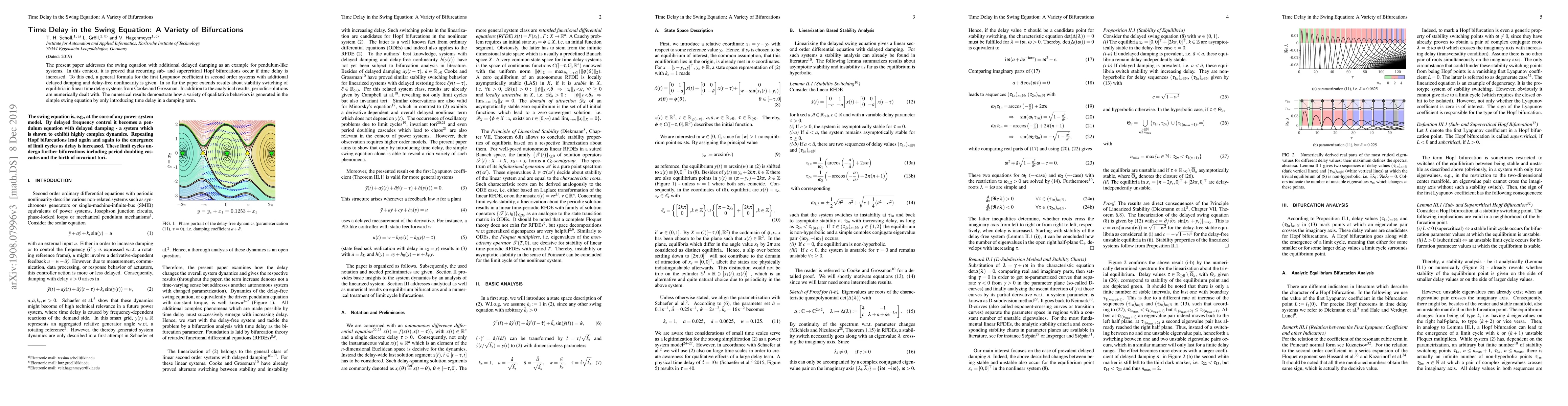 Thumbnail for Time Delay in the Swing Equation: A Variety of Bifurcations