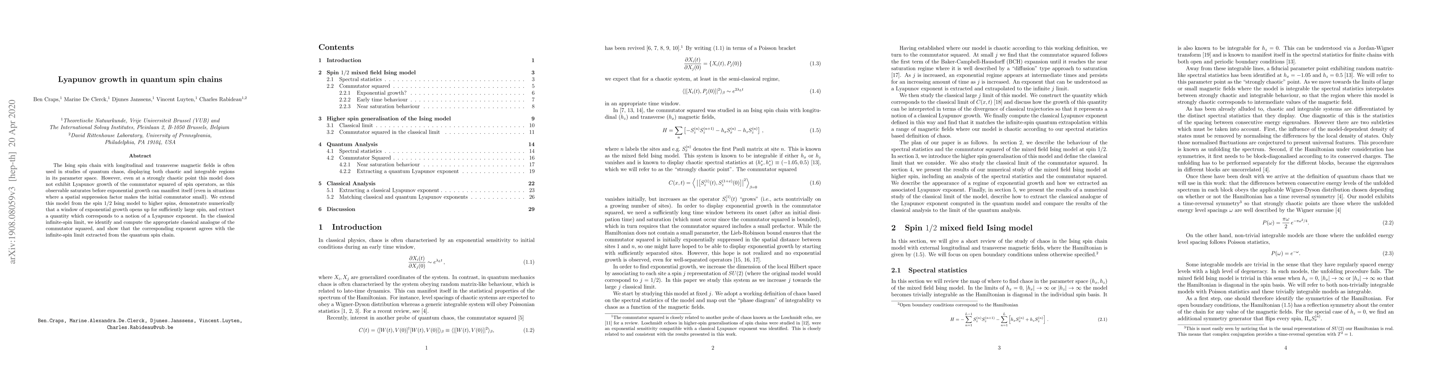 Thumbnail for Lyapunov growth in quantum spin chains