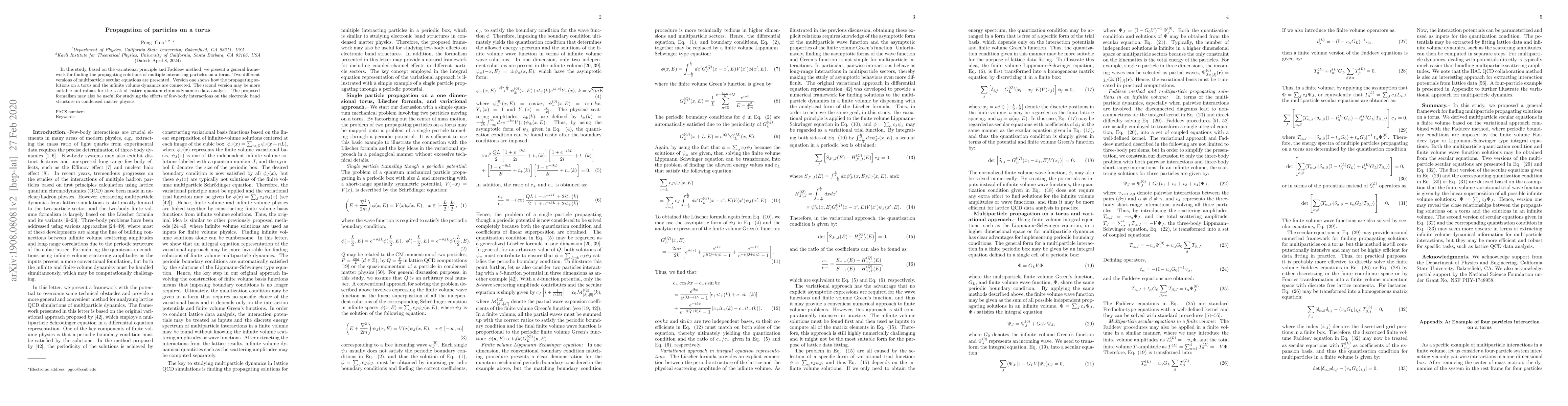 Thumbnail for Propagation of particles on a torus