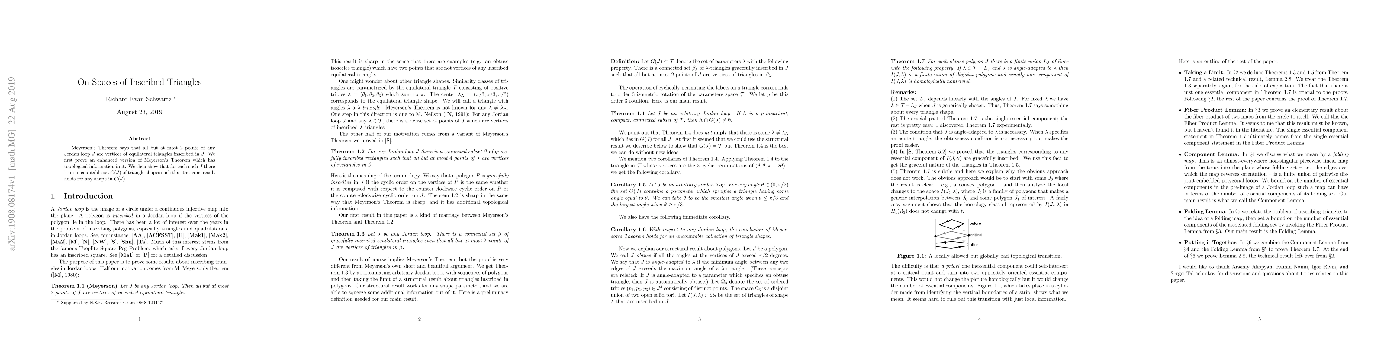 Thumbnail for On Spaces of Inscribed Triangles
