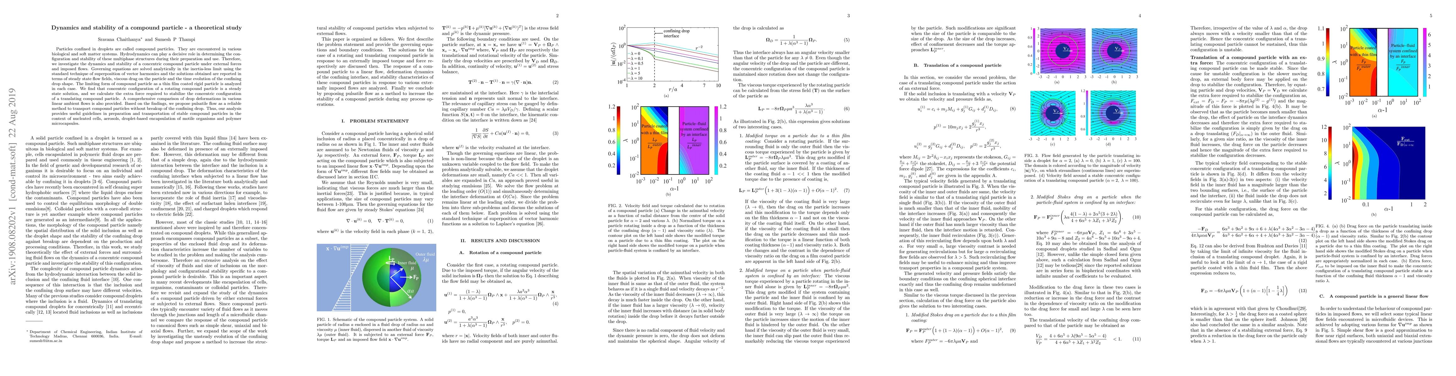 Thumbnail for Dynamics and stability of a compound particle -- a theoretical study
